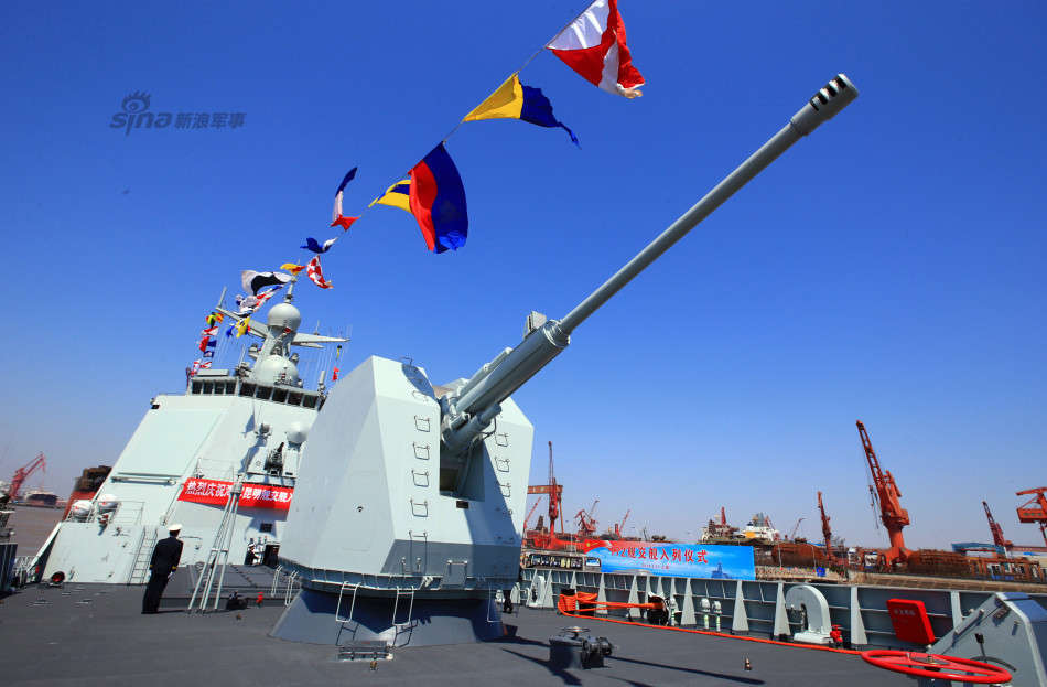 国产最新型驱逐舰入列海军 武器装备细节图曝光