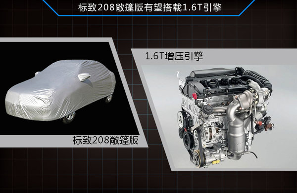 标致208敞篷版 将搭1.6t发动机