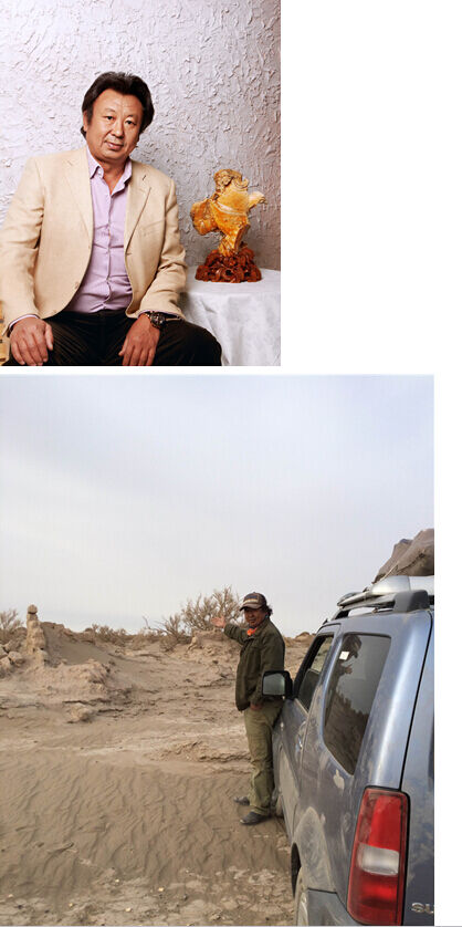 内蒙古著名大漠奇石收藏家巴特尔先生与石为伴
