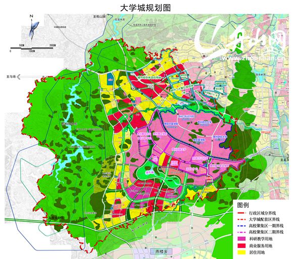 貴安新區花溪大學城規劃圖貴州財經大學一角貴安電子信息產業園管理