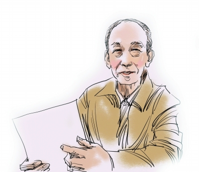 罗国杰手捧马工程教材《思想道德修养与法律基础》教材送审稿.