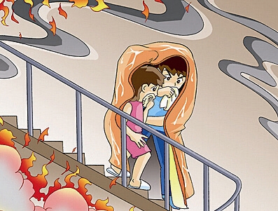 逃生时遇到烟雾烈火怎么办