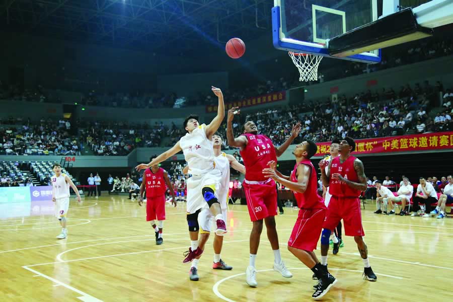 家门口的中美篮球邀请赛