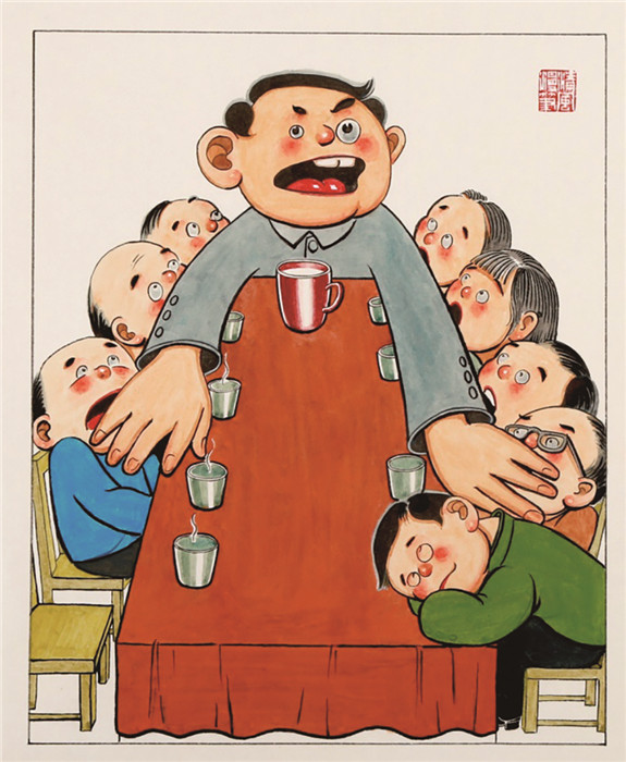 一言堂民主样子做足,人人发言无睹.若问谁人决定,我说才能算数.