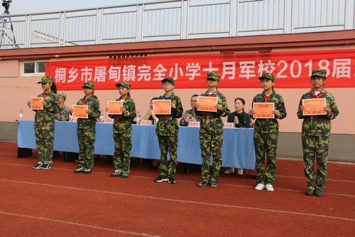 屠甸镇小:结营汇报展英姿 颁发奖章表先进