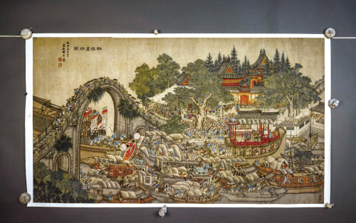 《虹桥画舫图》:嘉兴的清明上河图