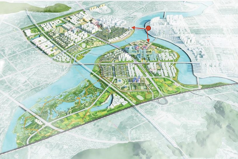 从城西视点看三江口示意图嵊州市自然资源和规划局2020年8月27日编辑