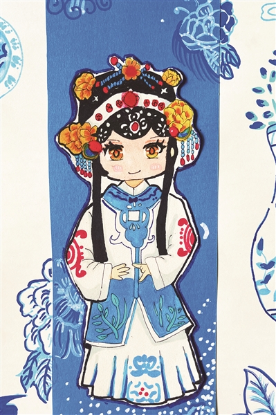 绘画作品《青花瓷》